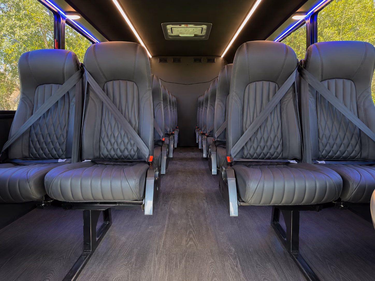 bossier city 18 passenger minibus inside