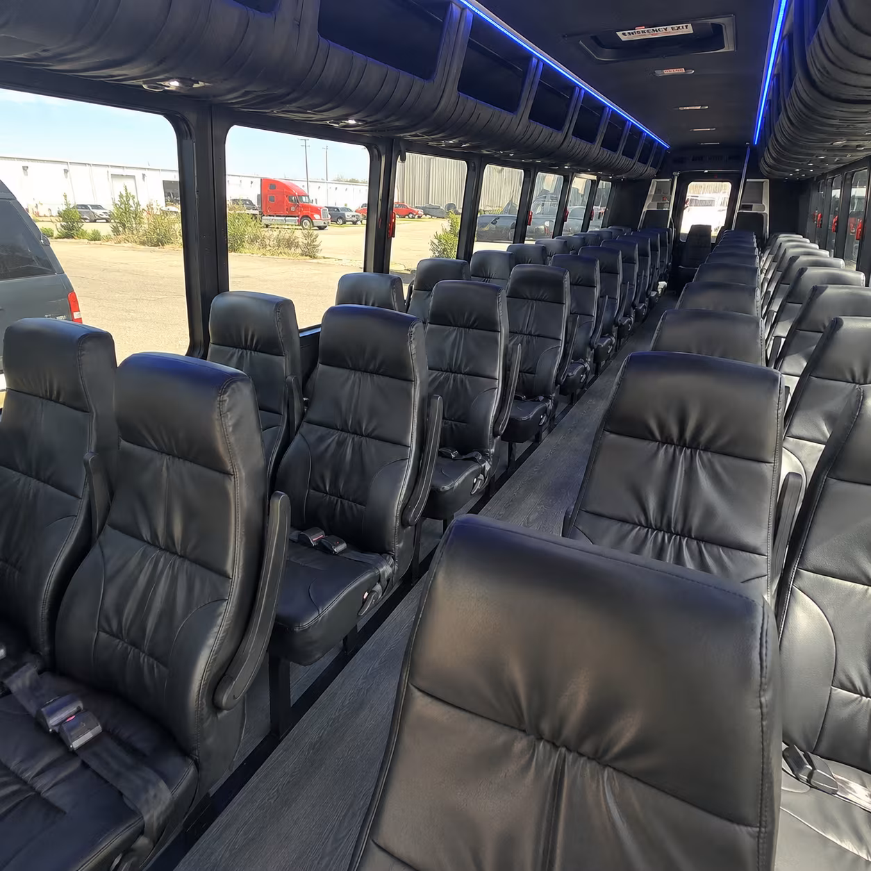bossier city 25 passenger minibus inside