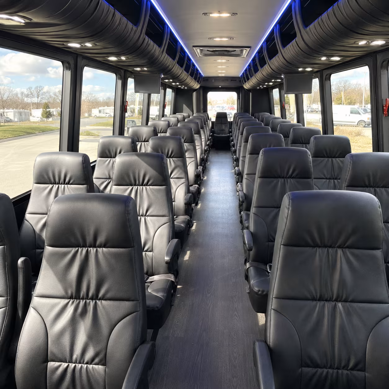 bossier city 25 passenger minibus interior