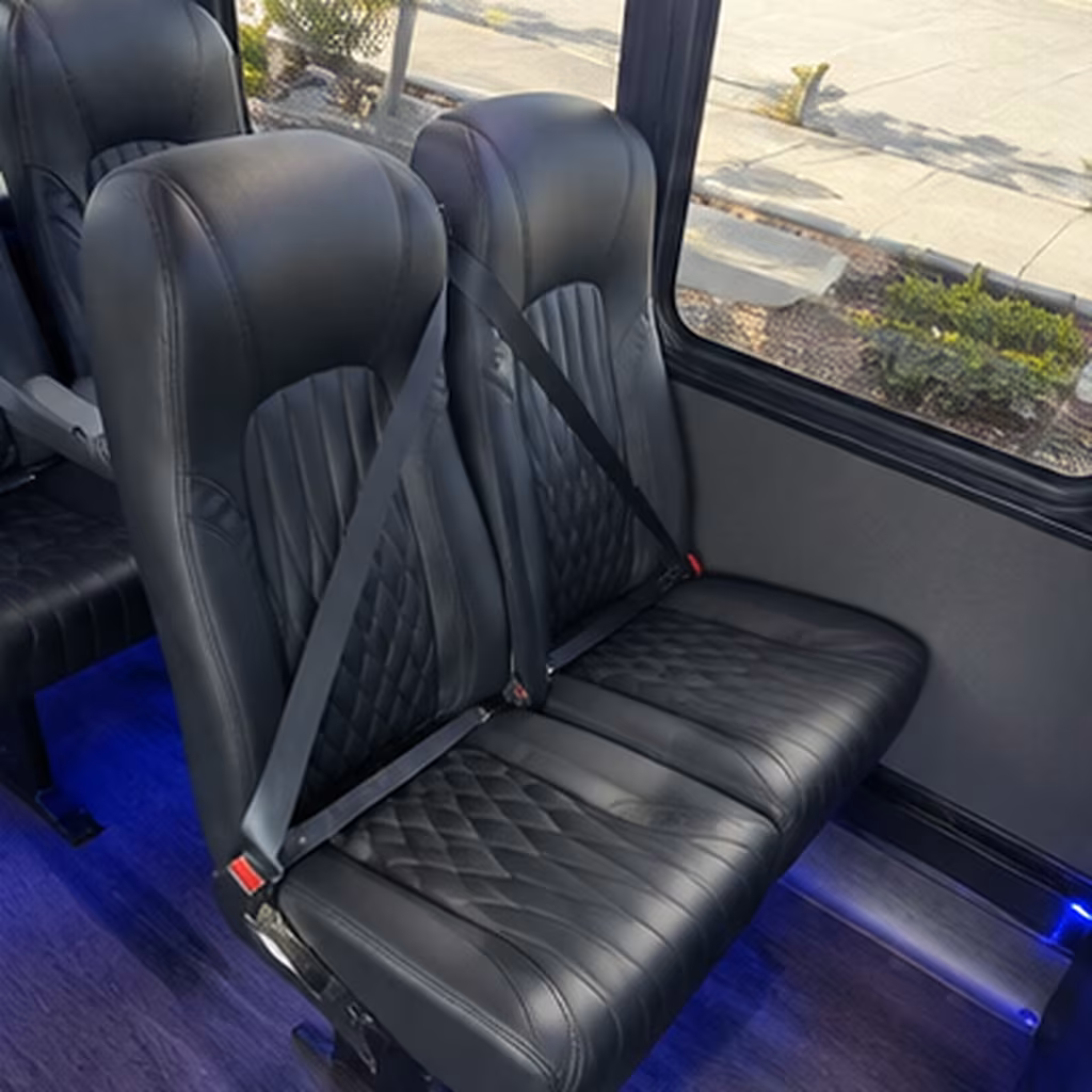 bossier city 28 passenger minibus inside