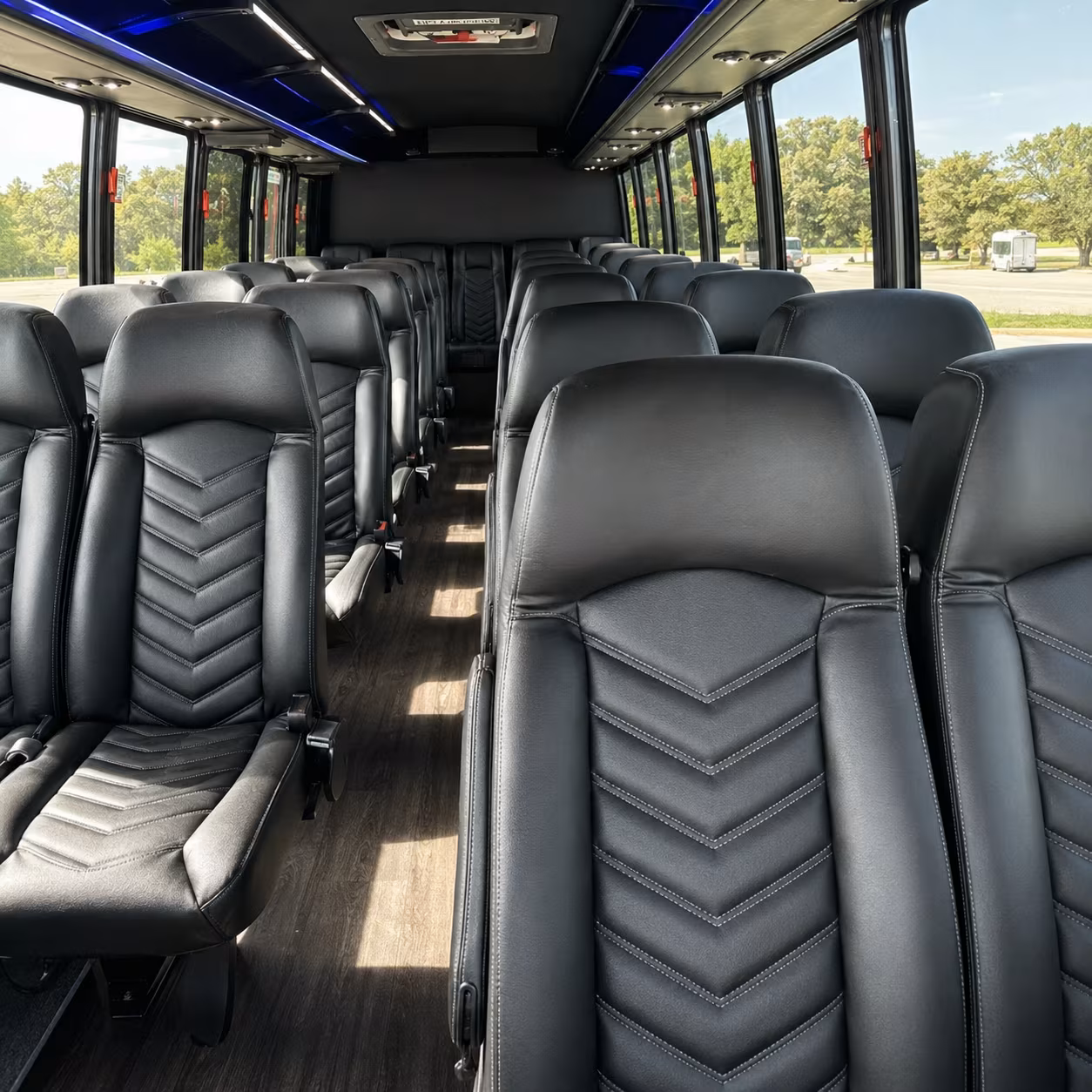 bossier city 30 passenger minibus interior