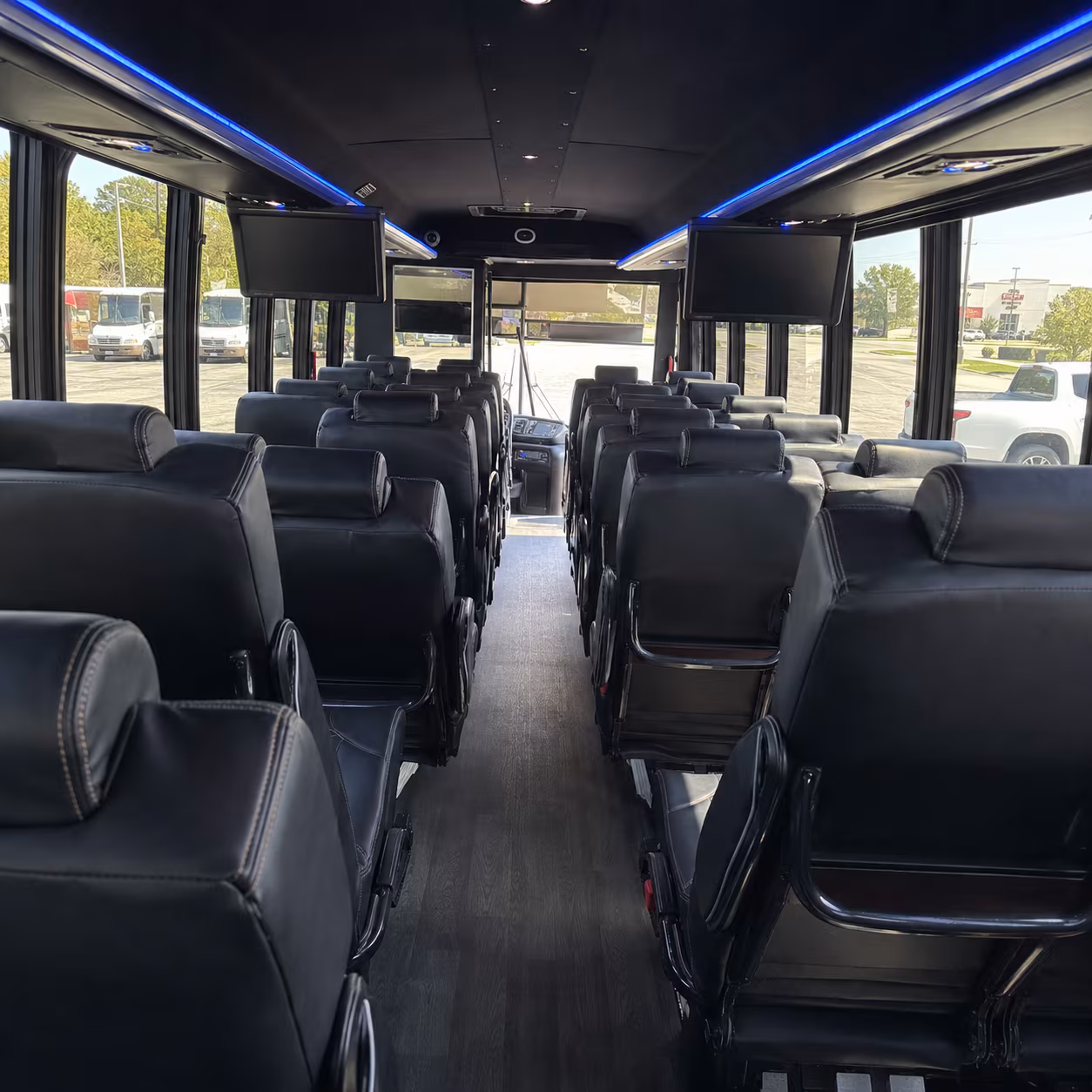 bossier city 35 passenger minibus inside