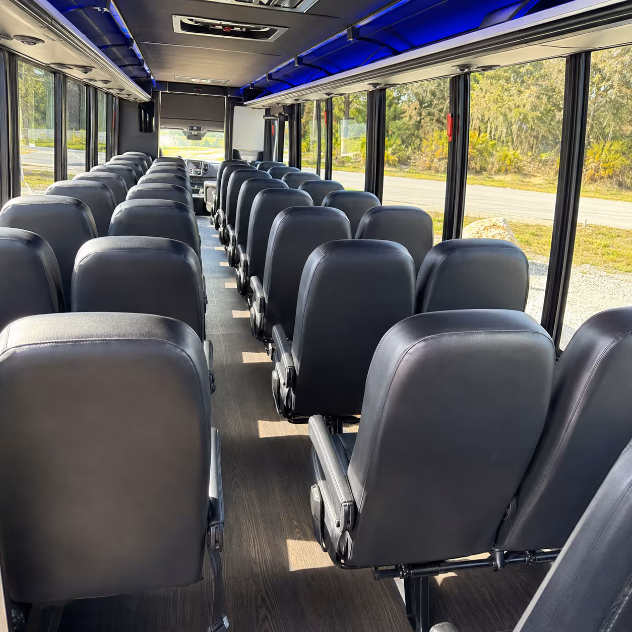 bossier city 35 passenger minibus interior