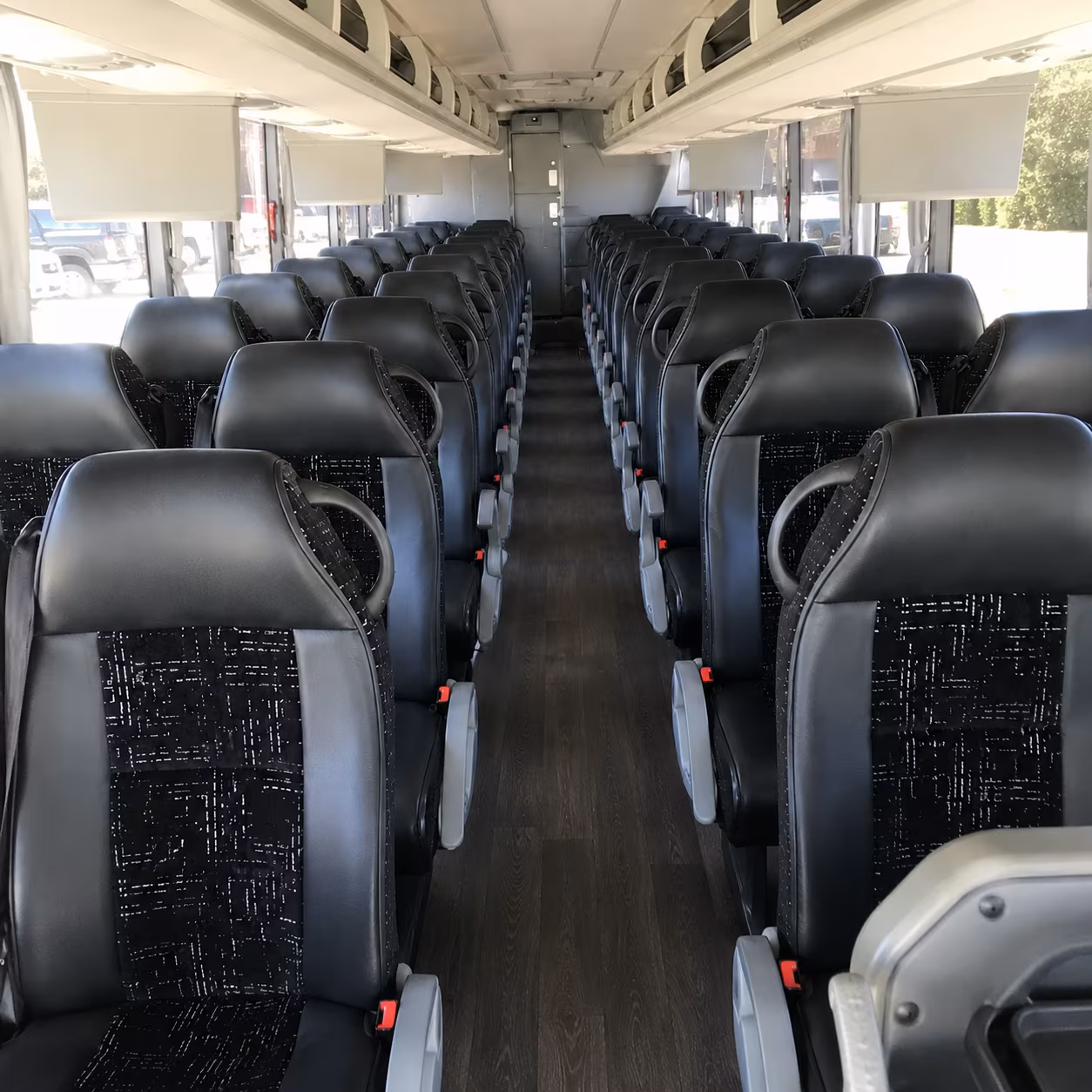 bossier city 56 passenger charter bus inside