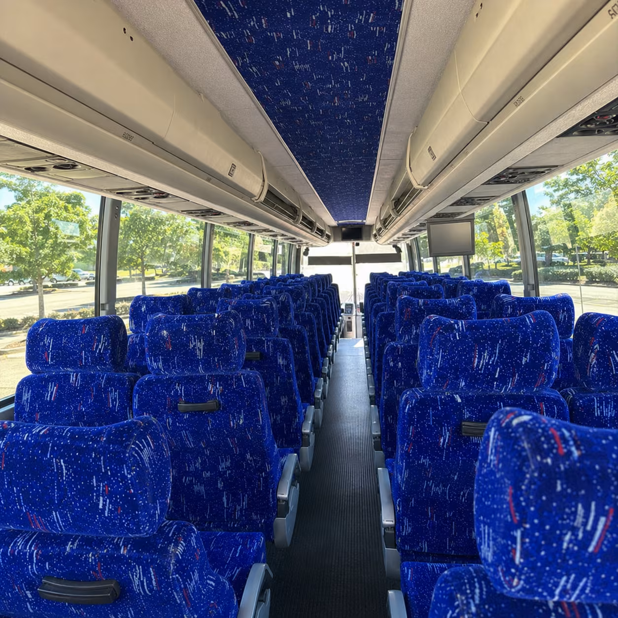bossier city 56 passenger charter bus interior