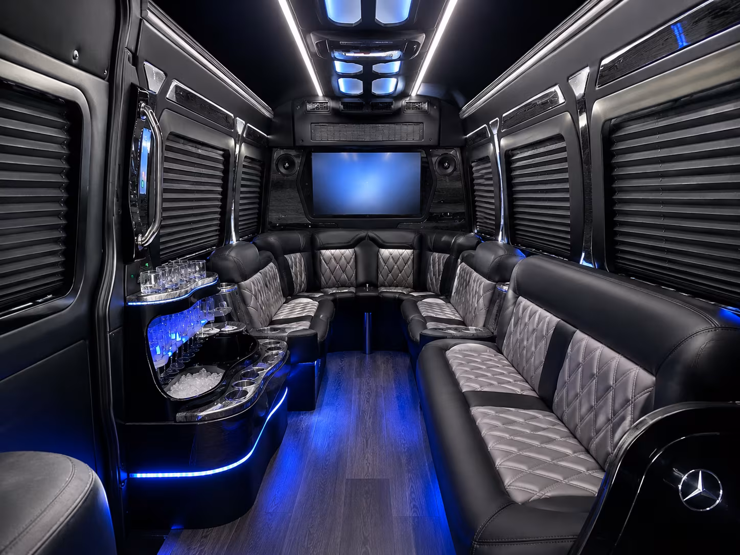 bossier city sprinter limousine inside